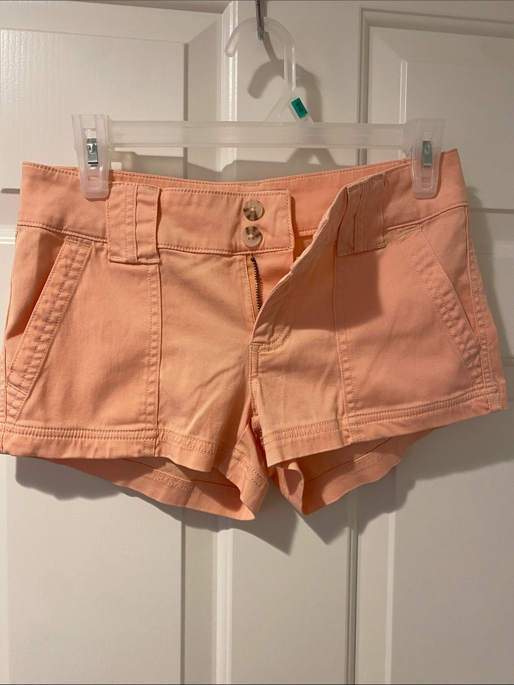 BKE Peach High-Rise Cotton Utility Shorts